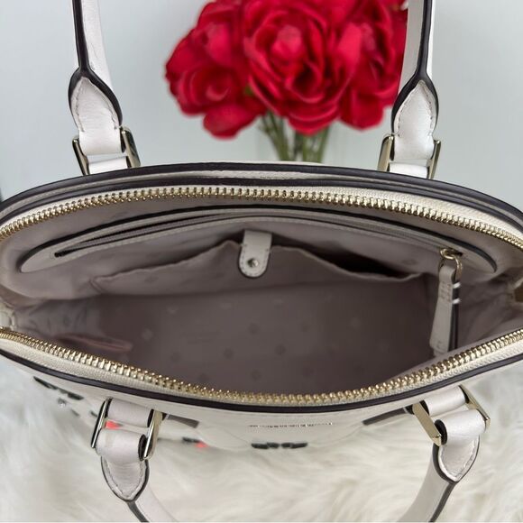 🍓 Kate Spade white bejeweled satchel 🍓 - Picture 4 of 5
